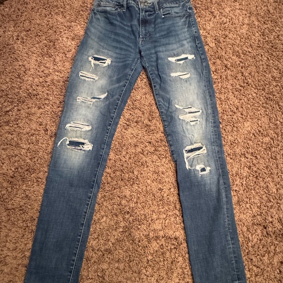 American Eagle Outfitters Other - American Eagle Outfitters Men's Ripped Blue Skinny Jeans 30X34